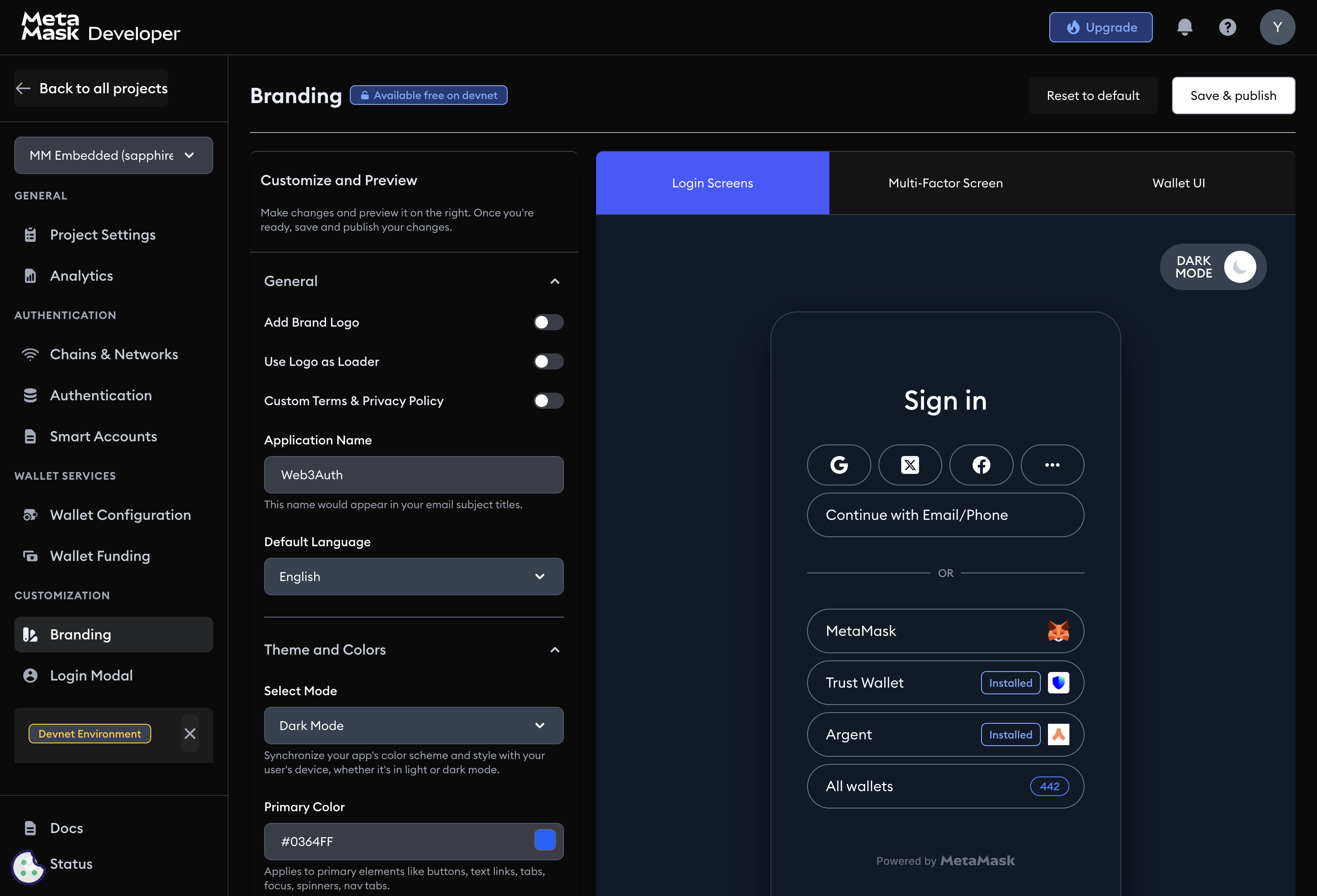 Customization branding